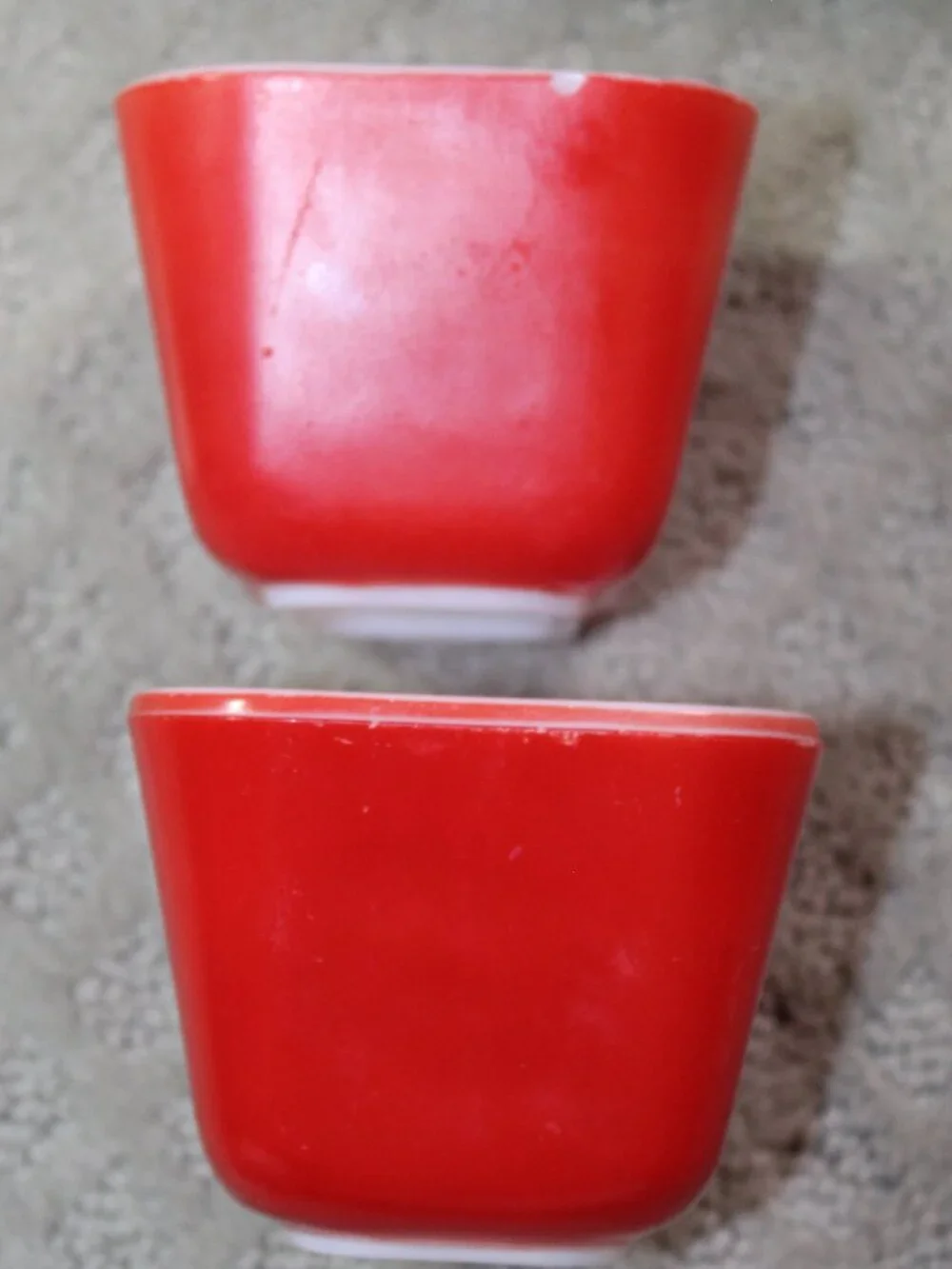 Pyrex Fridgie Refrigerator Dish Primary 6 pc Set Red 501 Blue 502 Vintage Lids